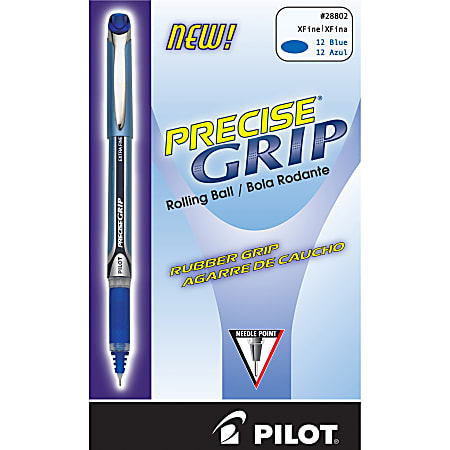 Pilot Precise Grip Roller Ball Stick Pen Blue Ink Extra Fine